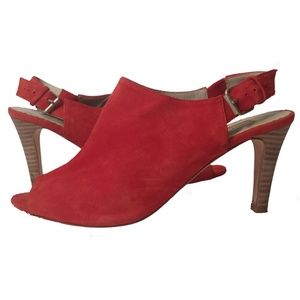 Boden Sued Peep Toe Sling Back